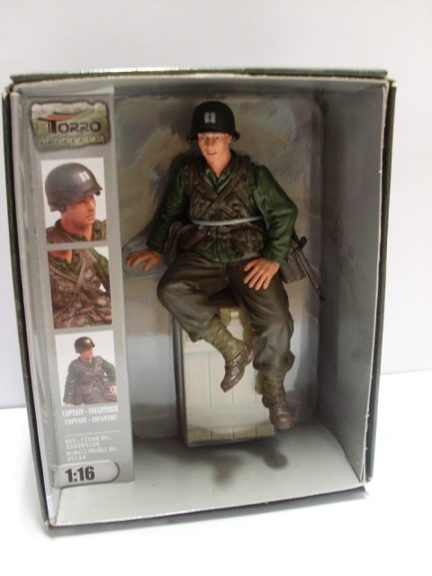 torro new- 							 							show original title 1:16 Details about   Us finite figure captain infantry wk ii seated